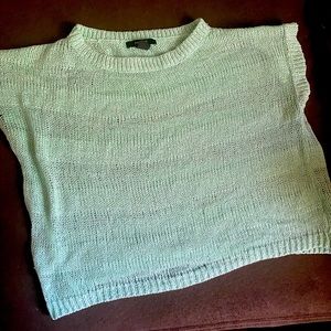 Forever 21 mint green sleeveless semi-sheer sweater